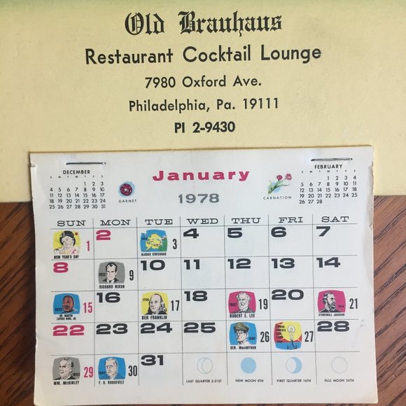 VTG Die Cut 1978 Calendar Pressed Advertisement - Picture 3 of 8